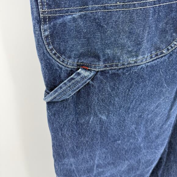 Dickies Denim Bib Overalls 38x30 Blue Carpenter Workwear Utility Rugged Skater - Picture 6 of 9